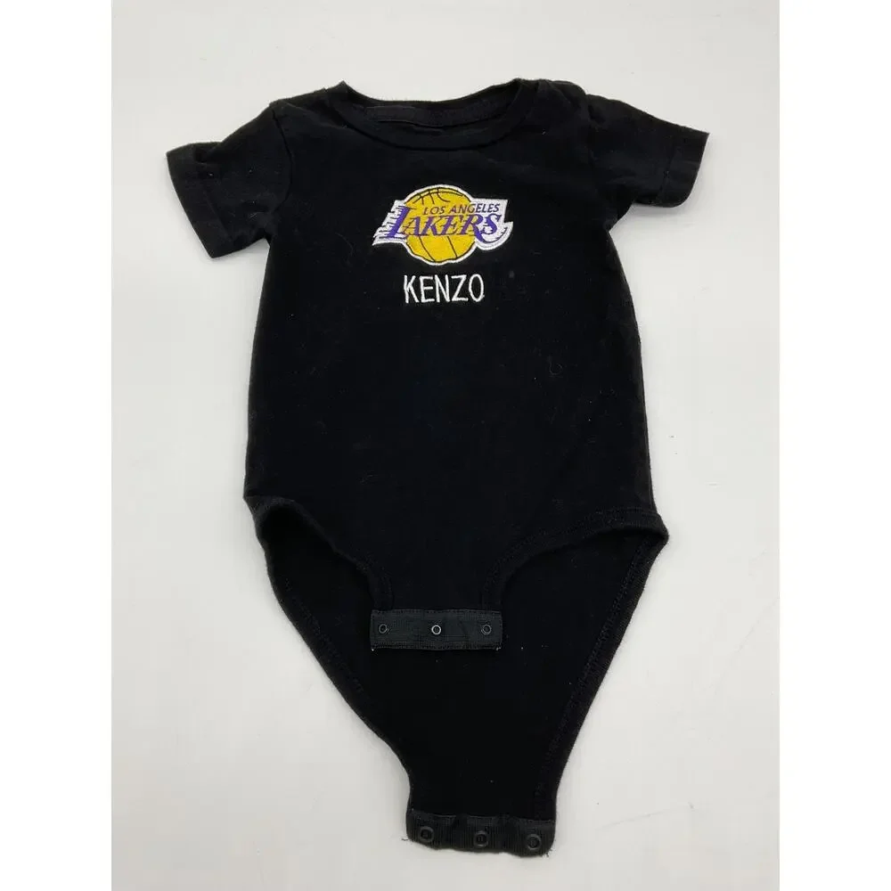 Los Angeles Lakers Baby Bodysuit 3-6 months Black NBA Basketball Infant‎ Newborn